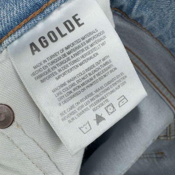 Agolde Riley Long Straight Jeans in Cove Size 28 B2768 - Picture 8 of 9